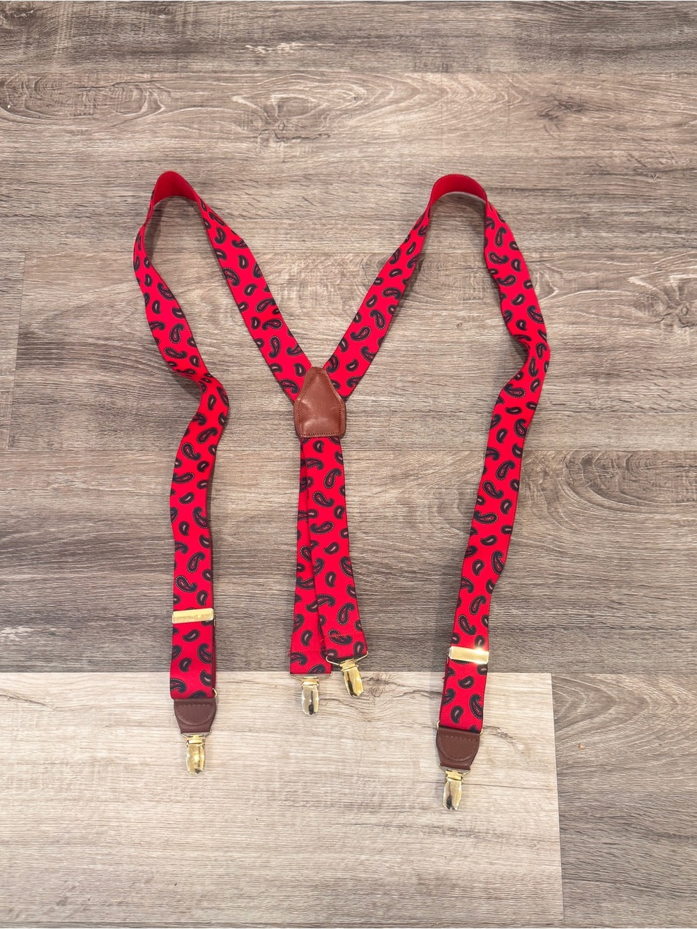 Vintage CAS W Germany Suspenders Paisley